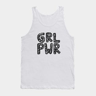 GRL PWR Girl Power Typography Art Tank Top